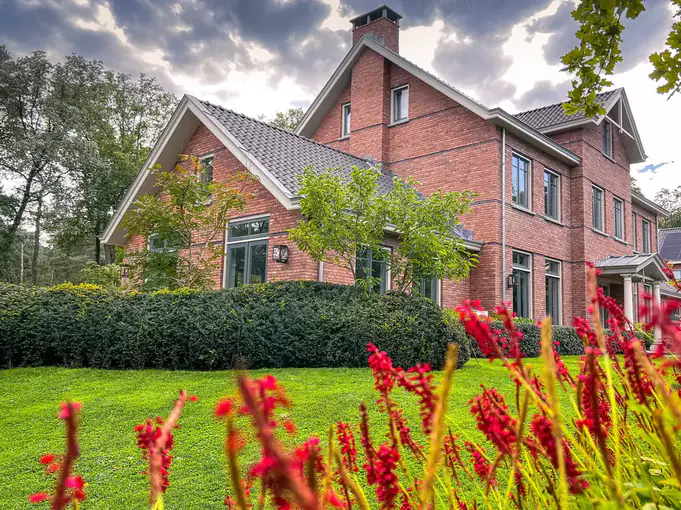 Bloeiende border voor een villa